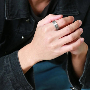 New Brushed Trendy 8mm Silver Colour Classic Design Tungsten Carbide Rings for Men - Wedding Party Jewellery - The Jewellery Supermarket